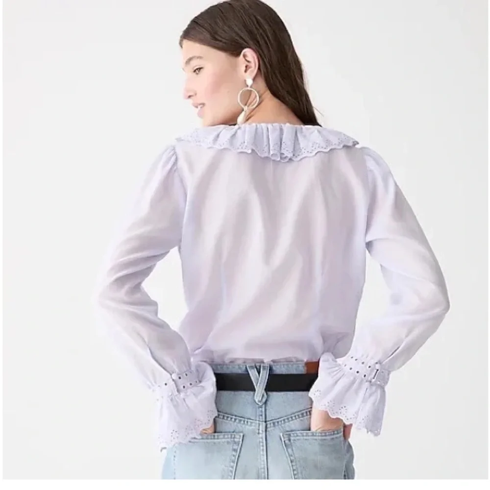 J.Crew Ruffle collar blouse - Picture 2 of 11